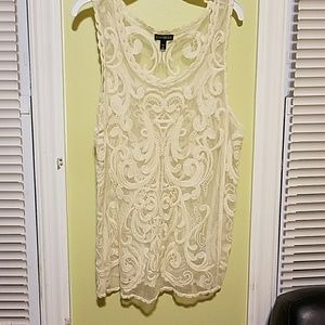 See through beige shirt